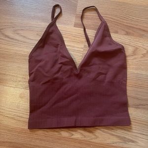 By Together Ribbed V-neck Bralette